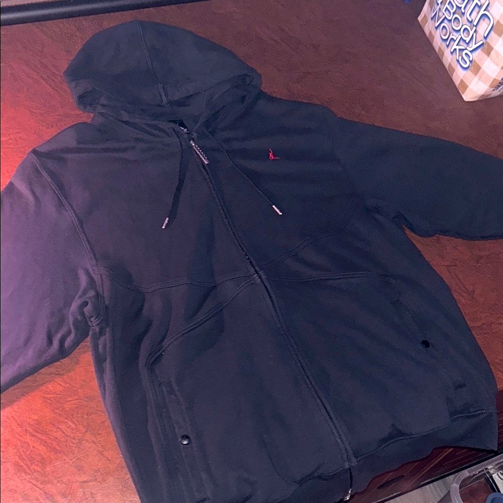 Men's Classic Black Zip-Up Hoodie